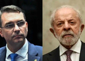 Genial/Quaest: cai a distância entre Lula e Flávio Bolsonaro no 2º turno -  (crédito: Platobr Politica)