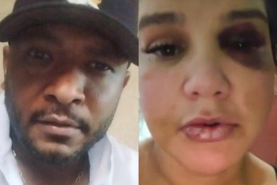 Leonardo Rodrigues Santos, de 39 anos, foi acusado por Fabrícia de Freitas Soares Madeira, de 36, de agredi-la   -  (crédito: Redes sociais/Reprodução)