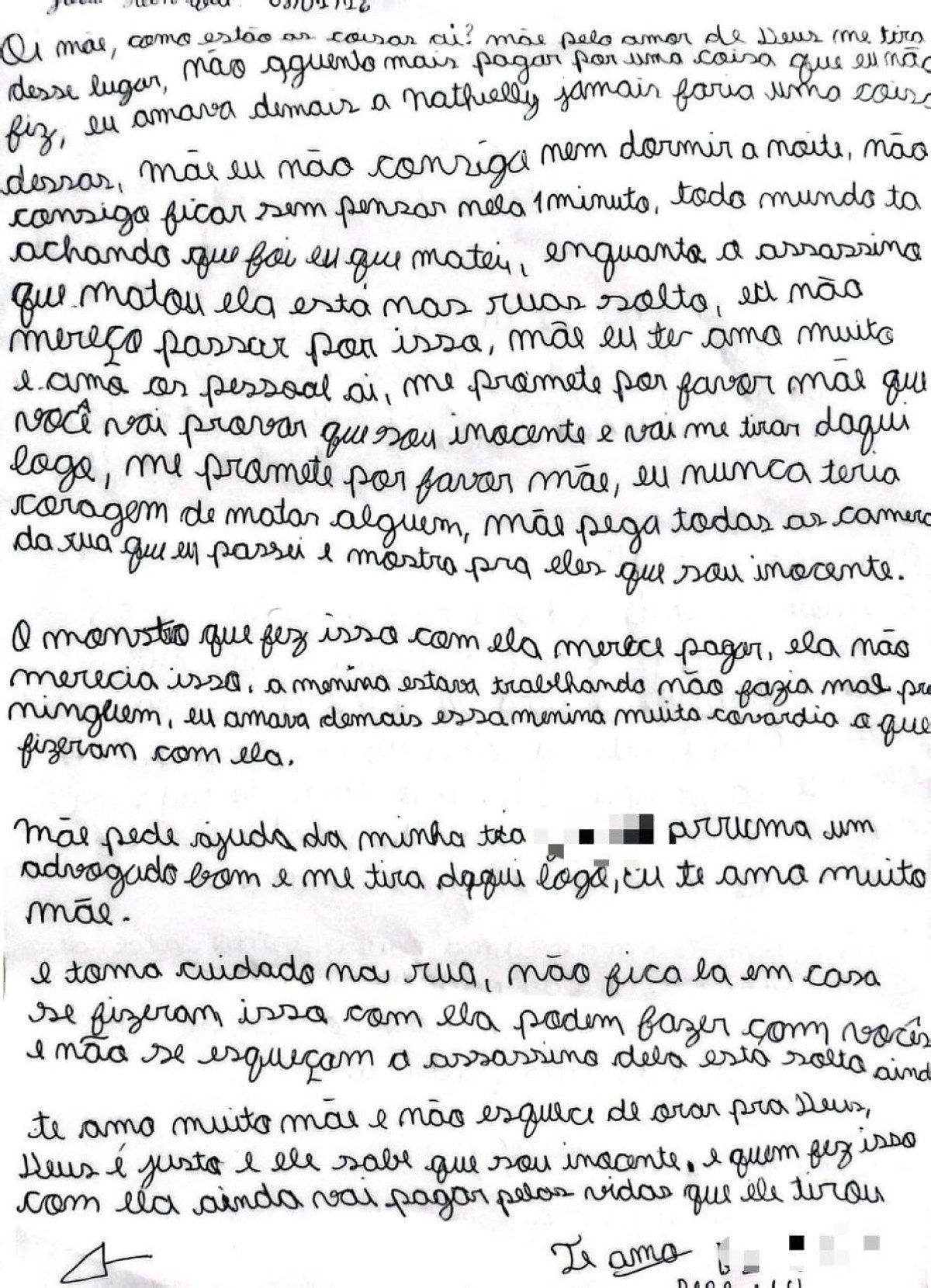 Ataque a padaria: em cartas, adolescente suspeito afirmou ser inocente
