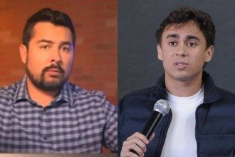 Paulo Figueiredo e Nikolas Ferreira -  (crédito: Reprodução e Alexandre Guzanshe/EM/D.A Press.)