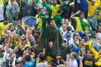Nikolas organizou manifestação em Brasília no último mês -  (crédito: Sergio Lima / AFP)