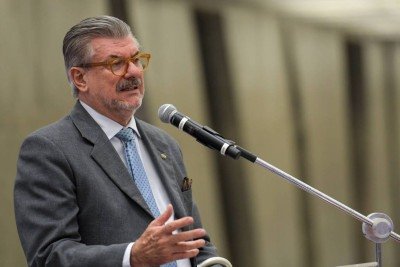 O ministro Marco Aurélio Buzzi, durante evento em Brasília  -  (crédito: Emerson Leal - 5.dez.23/Divulgação STJ)