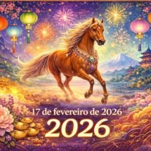 Ano-Novo Chinês começa em 17 de fevereiro sob o Cavalo de Fogo - Imagem gerada por i.a 