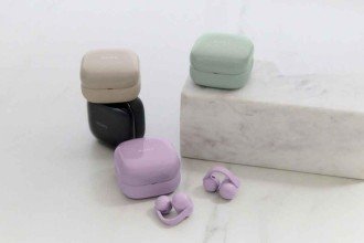 Fones de ouvido com design de anel aberto que permitem ouvir música sem bloquear sons do ambiente -  (crédito: Divulgação)