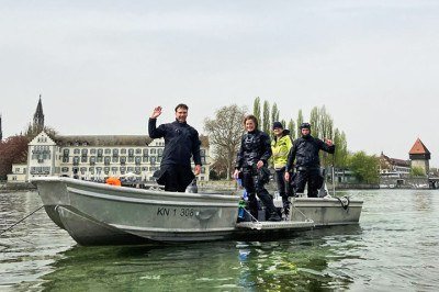 <p>Em 2024, arqueólogos iniciaram um projeto pioneiro para documentar os naufrágios em um dos maiores lagos da Europa, localizado na fronteira com Alemanha, Suíça e Áustria.</p>
 -  (crédito:  - Reprodução do Instagram @divingintoarchaeology)