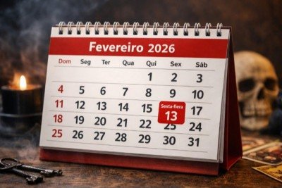 <p>Em fevereiro de 2026, o calendário reserva uma sexta-feira 13, reacendendo debates e superstições que atravessam gerações. A próxima depois dessa será em março de 2026, mantendo viva a aura de mistério em torno da data.</p>
 -  (crédito: Imagem gerada por i.a )