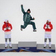 Atriz da Globo parabeniza o namorado Lucas Pinheiro, ouro nas Olimpíadas - Fabrice COFFRINI/AFP