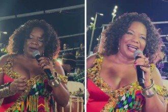 Cantora e ministra da Cultura, Margareth Menezes puxou trio em Salvador -  (crédito: Redes sociais)