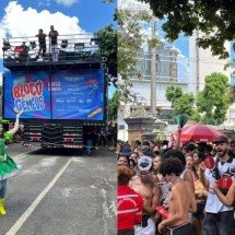 Foliões aguardam Luísa Sonza e improvisam 'show de leques' em BH - Wellington Barbosa