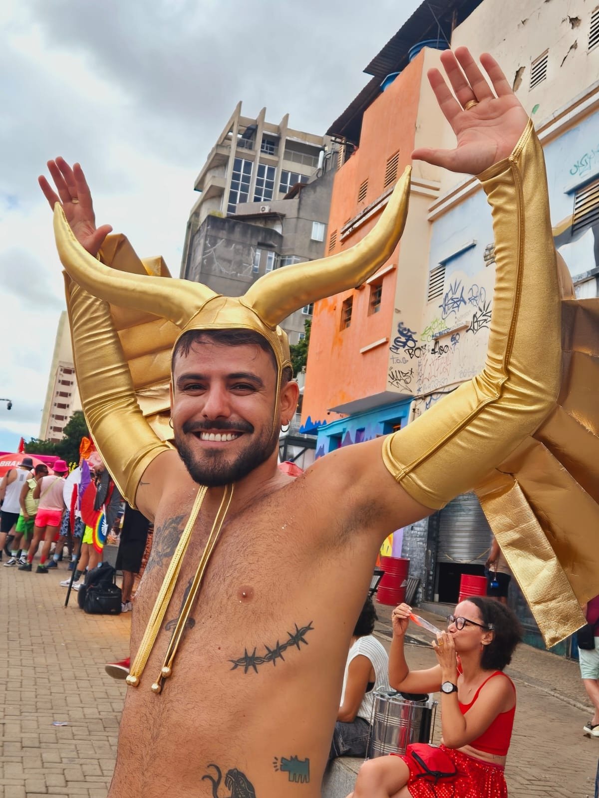 Yuri Maquete de Jeceaba veio a BH acompanhar o cortejo 
