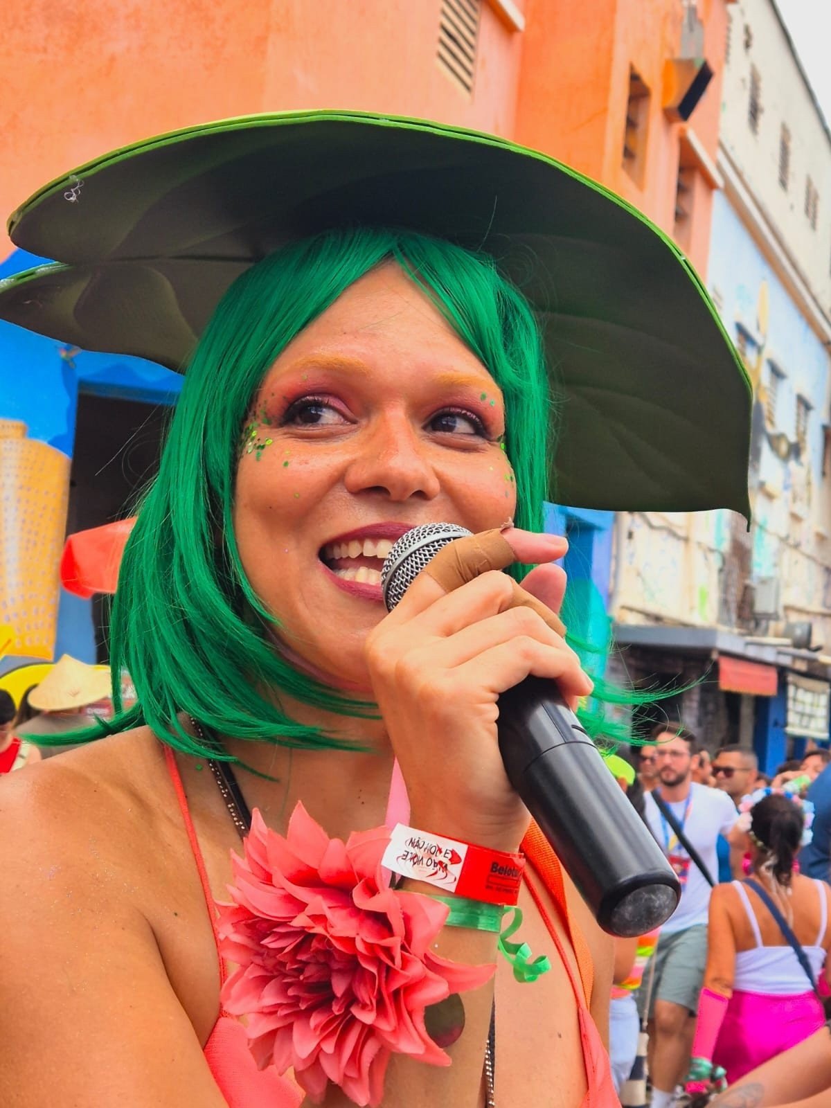 Muitas cores foram usadas pelos foli&otilde;es nas fantasias 