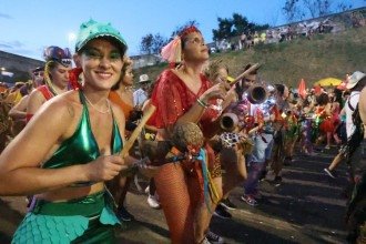Pisa na Fulô passou pela Avenida Anselmo Silvestre, no Bairro União, Região Nordeste de BH -  (crédito: Marcos Vieira/EM/DA. Press)