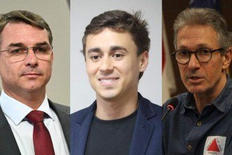 Flávio Bolsonaro, Nikolas Ferreira e Romeu Zema -  (crédito: Evaristo Sa / AFP, Marcos Vieira /EM/DA. Press e Jair Amaral/EM/D.A Press)