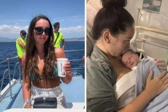 Jovem de 21 anos não suspeitou que estava grávida, até o trabalho de parto -  (crédito: Hattie Sheppard/Facebook/Reprodução)