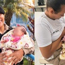 Bebê abandonado em bueiro na Grande BH é amamentado por policial - Divulgação
