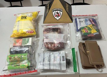 O suspeito pediu um picolé e, aproveitando a distração do atendente, acelerou o veículo e deixou o posto de combustíveis  -  (crédito: PMMG/Reprodução)