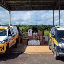Operação da PM e PRF apreende maços de cigarro de origem paraguaia - PMMG