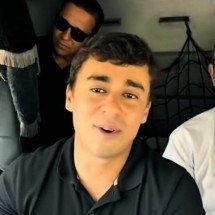 Ao lado de Simões, Nikolas brinca sobre raio: 'Caiu em São João del-Rei' - Reprodução/Nikolas Ferreira