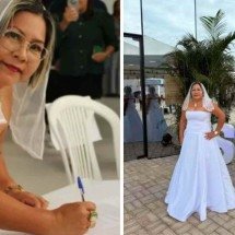 Professora toma posse em concurso vestida de noiva - Redes sociais
