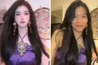 Influenciadora chinesa revelou a verdadeira aparência sem querer -  (crédito: Redes sociais)