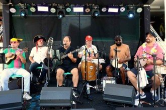 A Banda Z&eacute; da Guiomar foi a atra&ccedil;&atilde;o de domingo no Minas T&ecirc;nis Clube
 -  (crédito: Minas T&ecirc;nis Clube/Divulga&ccedil;&atilde;o)