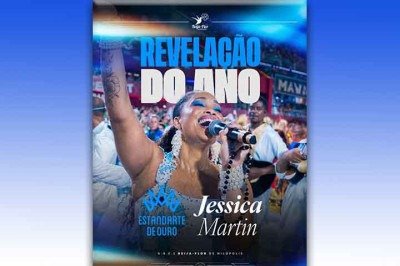<p><span style='font-weight: 400;'>JÃ©ssica Martins, intÃ©rprete da Beija-Flor, foi eleita pelo jÃºri da 54Âª ediÃ§Ã£o do Estandarte de Ouro como a revelaÃ§Ã£o do Grupo Especial do carnaval do Rio de Janeiro em 2026. O prÃªmio Ã© uma realizaÃ§Ã£o dos jornais O Globo e Extra.Â </span></p>
 -  (crédito: ReproduÃ§Ã£o do instagram @beijafloroficial)