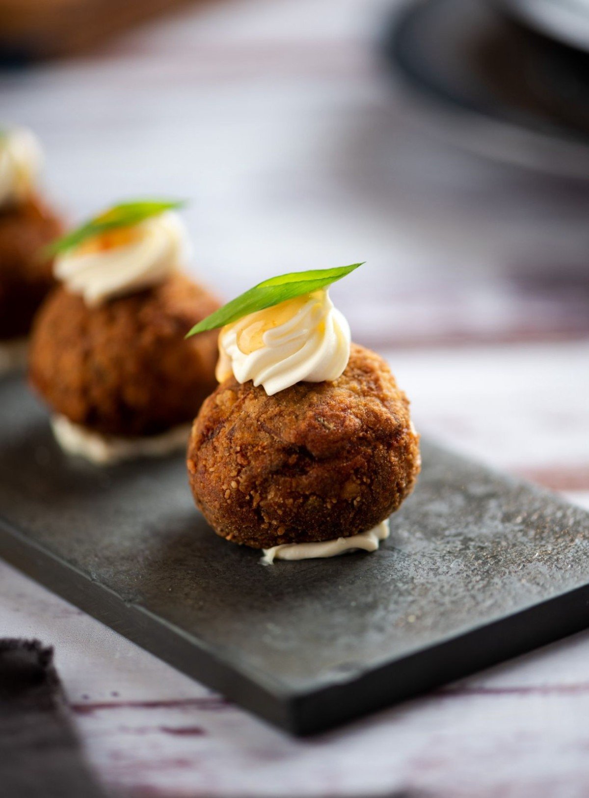 Croquete do &Ocirc; Chefe leva geleia de pimenta com abacaxi