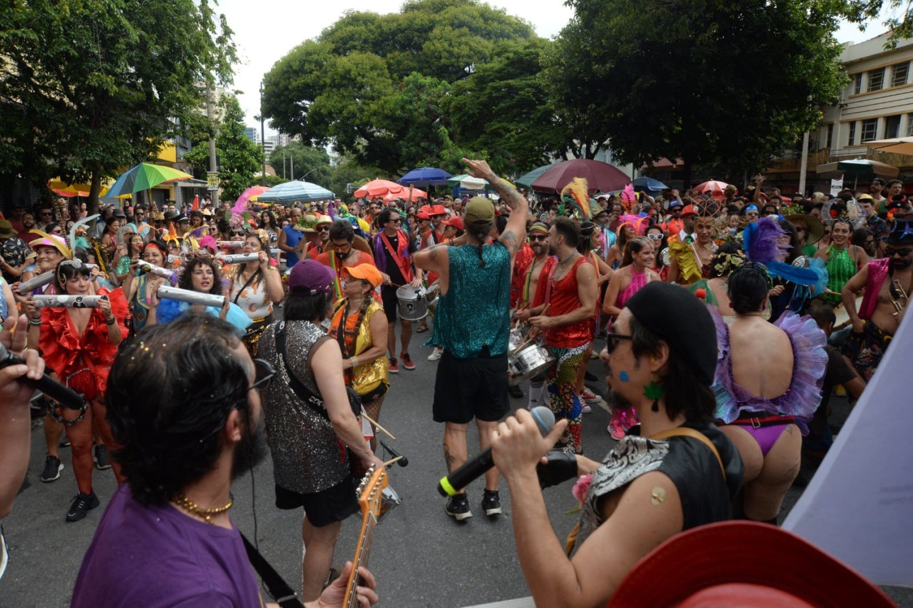  Lado A e lado B de Raul Seixas embalaram os foliões, ao som da bateria
