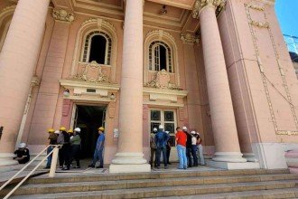 
Reforma do Instituto de Educação de Minas Gerais visa recuperar a imponência do edifício histórico da capital mineira -  (crédito: IEMG/Divulgação)