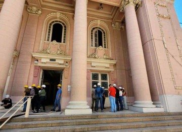 
Reforma do Instituto de Educação de Minas Gerais visa recuperar a imponência do edifício histórico da capital mineira -  (crédito: IEMG/Divulgação)