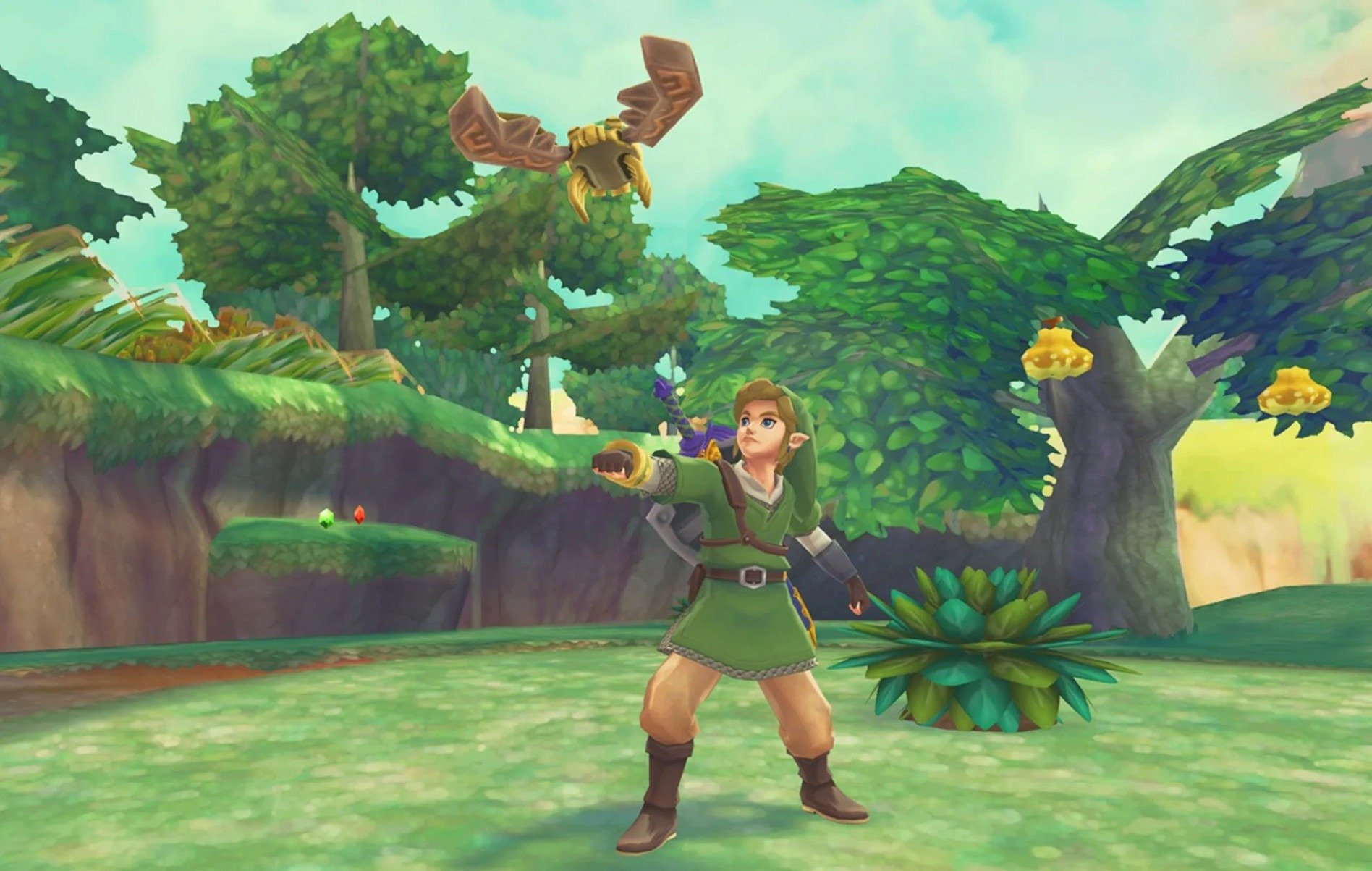 Skyward Sword revelou a origem da Master Sword e inovou com controles por movimento no Wii.