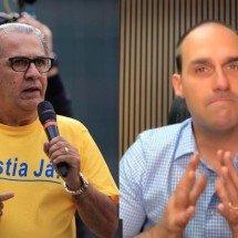 Silas Malafaia sobre Eduardo Bolsonaro: 'Calado ajuda muito mais' - Miguel SCHINCARIOL / AFP e Reprodução/Youtube