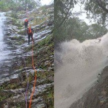 Homem que fazia rapel em cachoeira é a 11° morte no período chuvoso de MG - CBMMG/Divulgação
