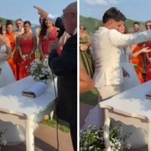 Noivo confunde bênção de casamento com cumprimento e viraliza - TikTok/Reprodu&ccedil;&atilde;o