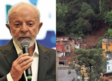 Lula manifestou solidariedade às vítimas das chuvas na Zona da Mata Mineira -  (crédito: Leandro Couri/EM/DA.Press e Leonardo Costa/Tribuna de Minas)