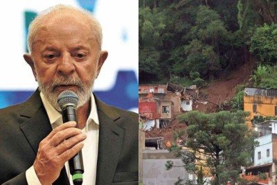 Lula manifestou solidariedade às vítimas das chuvas na Zona da Mata Mineira -  (crédito: Leandro Couri/EM/DA.Press e Leonardo Costa/Tribuna de Minas)
