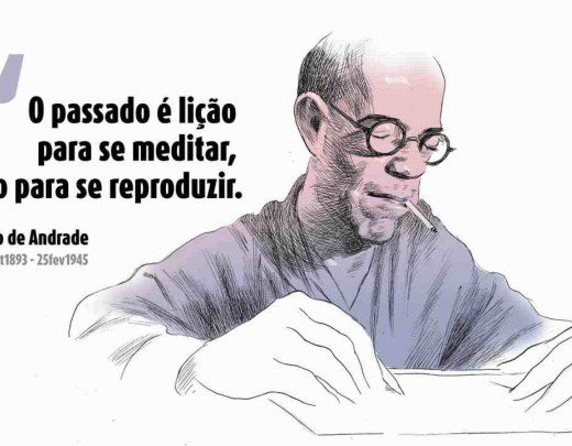 Charge Mário de Andrade -  (crédito: Quinho )