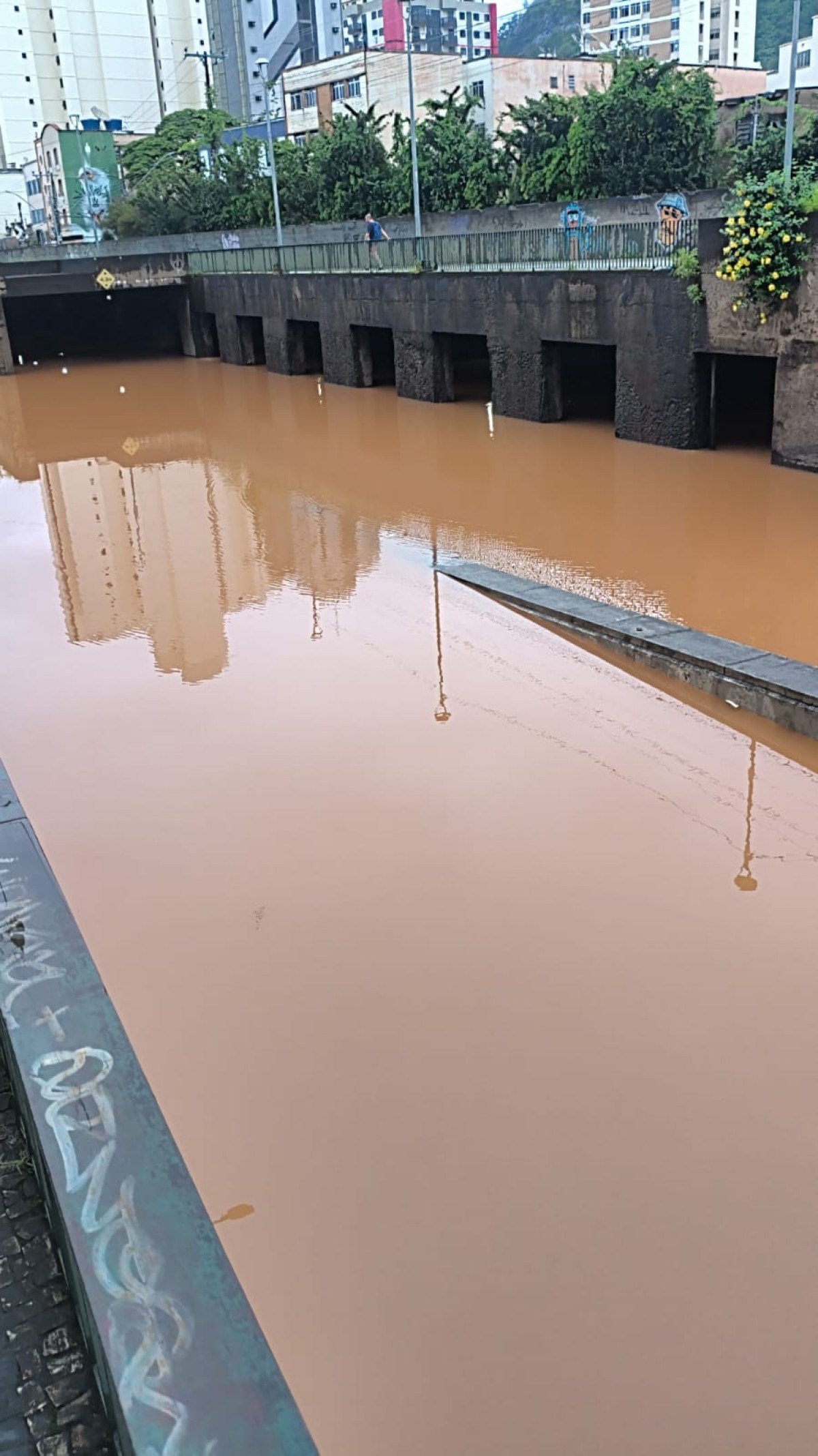 Juiz de Fora (MG) foi uma das mais antingidas, com vários pontos da cidade completamente alagados-Redes Sociais