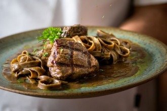 O talharim do Cantina Piacenza tem funghi na massa, e não só no molho
 -  (crédito: Gustavo Andrade/Divulgação)
