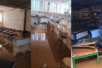 Os laboratórios abrigavam equipamentos de ponta, avaliados em milhões de reais. Assim como o acervo literário, todos foram perdidos.
 -  (crédito: Redes Sociais/Reprodução)