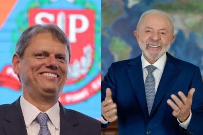 Tarcísio de Freitas e Lula estão empatados na margem de erro  -  (crédito: Pablo Jacob/Governo do Estado de SP e Ricardo Stuckert/Presidência da República)
