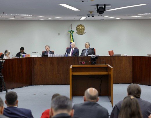 Ministros da Primeira Turma durante julgamento do caso Marielle     -  (crédito: Rosinei Coutinho/STF)