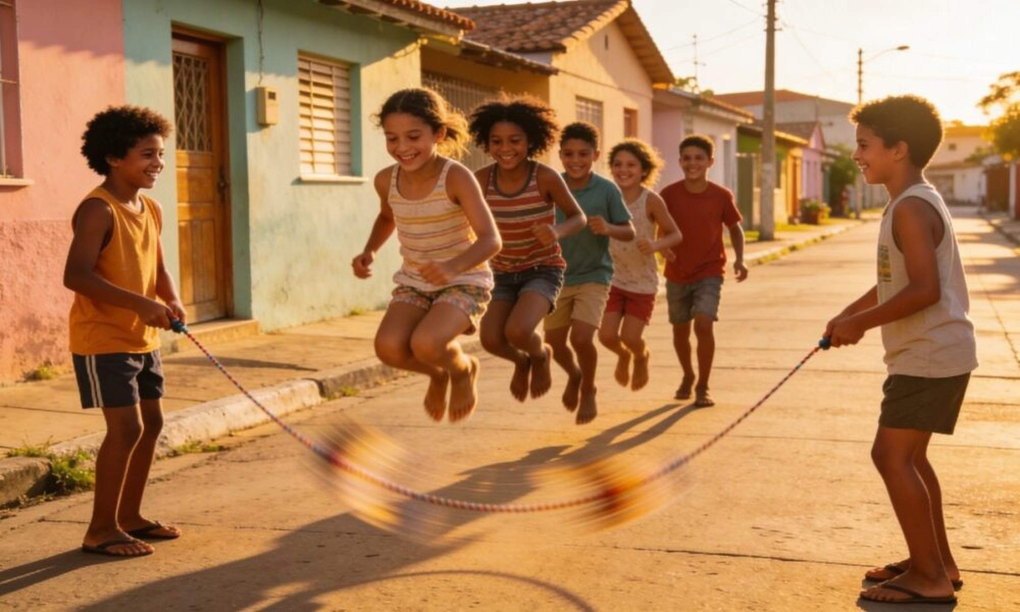 Diversões que reuniam irmãos, primos e amigos na mesma calçada -  (crédito: Tupi)