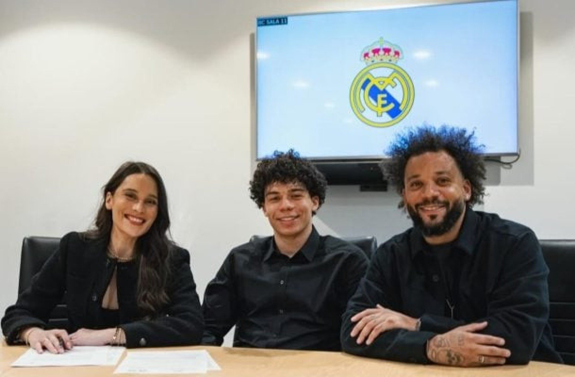 Enzo Alves, filho de Marcelo, assina 1º contrato profissional com o Real Madrid -  (crédito: No Ataque Internacional)