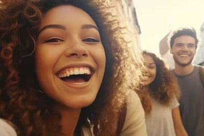 A risada compartilhada &eacute; um poderoso catalisador de bem-estar e conex&otilde;es sociais, essenciais para a sa&uacute;de mental. -  (crédito: FreePik)