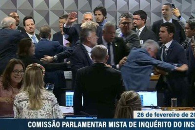 CPI do INSS aprova convocação e quebra de sigilos de Lulinha -  (crédito: Foto: Reprodução/TV Senado)