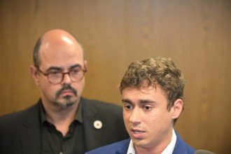 Simões sonha em contar com apoio de Nikolas e do PL à sua candidatura -  (crédito: Leandro Couri/EM/D.A.Press)