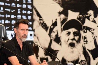 Novo técnico do Galo, Eduardo Domínguez foi apresentado ontem pelo clube -  (crédito: Gladyston Rodrigues/EM/D.A Press)