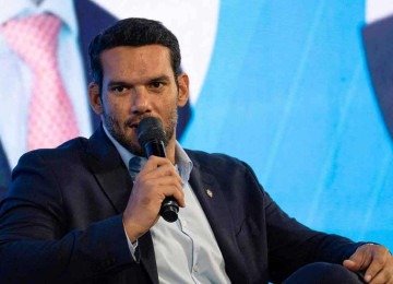 Samir Xaud foi eleito presidente da CBF em maio de 2025 e o mandato vai até 2029 -  (crédito: Pablo PORCIUNCULA / AFP – 13/8/25)