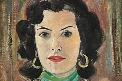 Nancy Guedes Junqueira, apelidada 'Senhorinha' por Guignard, no retrato pintado por ele em 1952, quando a jovem normalista participou das aulas do mestre na Escolinha do Parque, em BH -  (crédito:  Vera Lúcia Guedes Araújo)